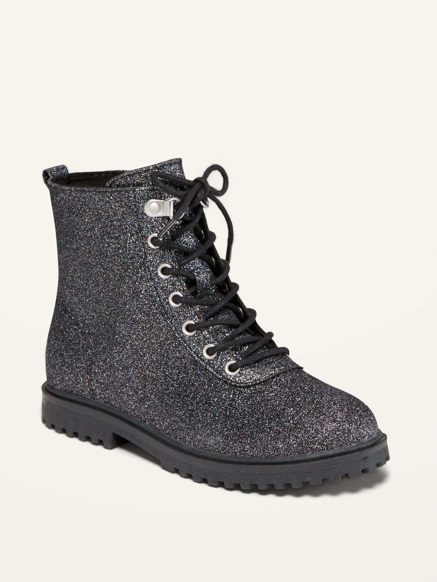 Girls glitter outlet combat boots