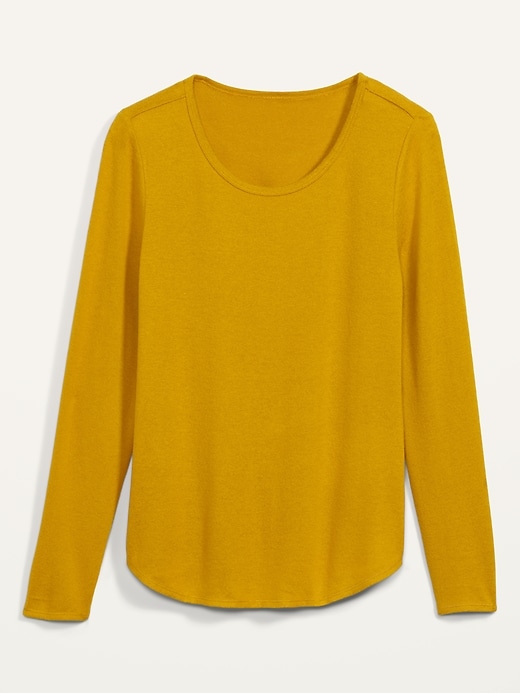 View large product image 2 of 2. Cozy Plush-Knit Long-Sleeve Tee for Women