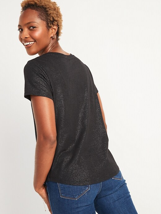 Image number 2 showing, EveryWear Sparkle-Knit Crew-Neck Tee for Women