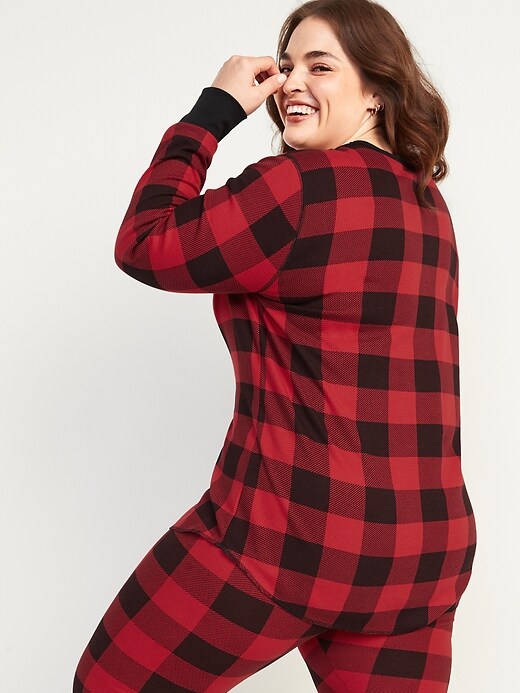 Image number 2 showing, Patterned Thermal-Knit Plus-Size Long-Sleeve Tee