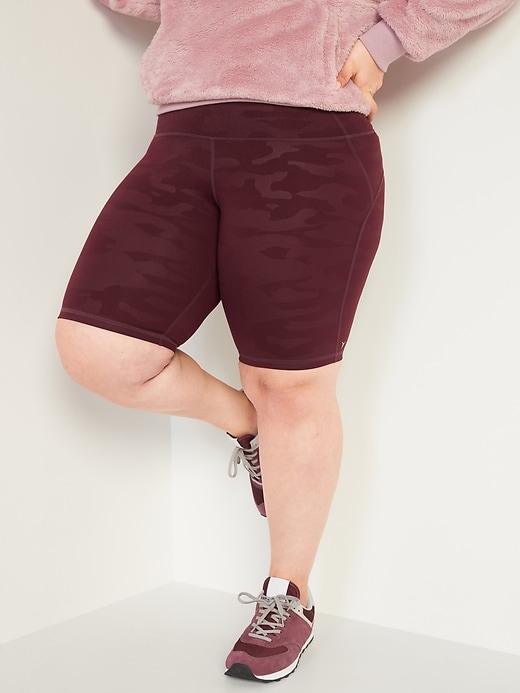 Image number 1 showing, Plus-Size Compression Biker Shorts -10-inch inseam