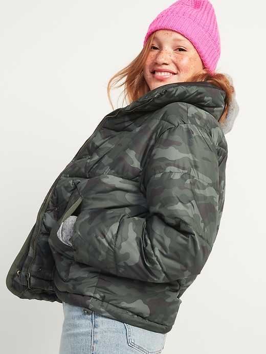 Old Navy - Camo Quilted Utility Puffer Jacket for Women
