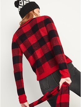 Buffalo plaid clearance womens sweater