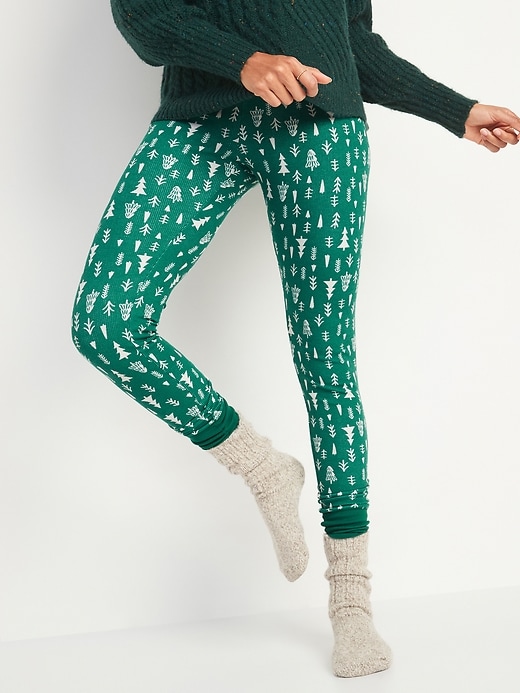 View large product image 1 of 2. Thermal-Knit Pajama Leggings