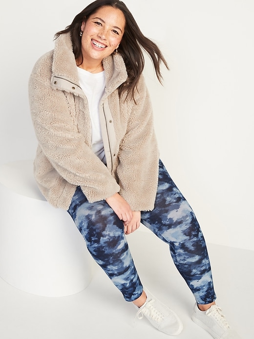 Image number 3 showing, High-Waisted Printed Jersey Plus-Size Leggings