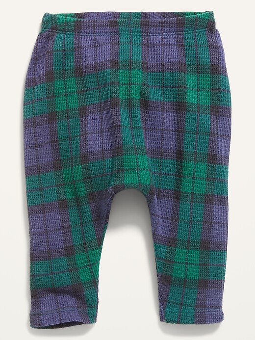 View large product image 1 of 2. Unisex U-Shaped Plaid Thermal Pants for Baby