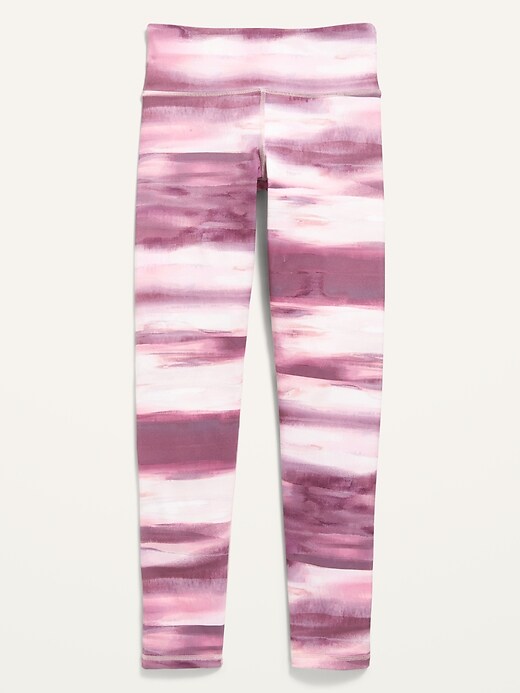 View large product image 1 of 1. Mid-Rise Elevate Go-Dry Printed Leggings for Girls