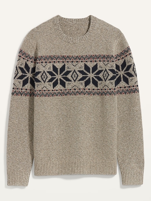 Cozy Fair Isle Crew Neck Sweater For Men Old Navy