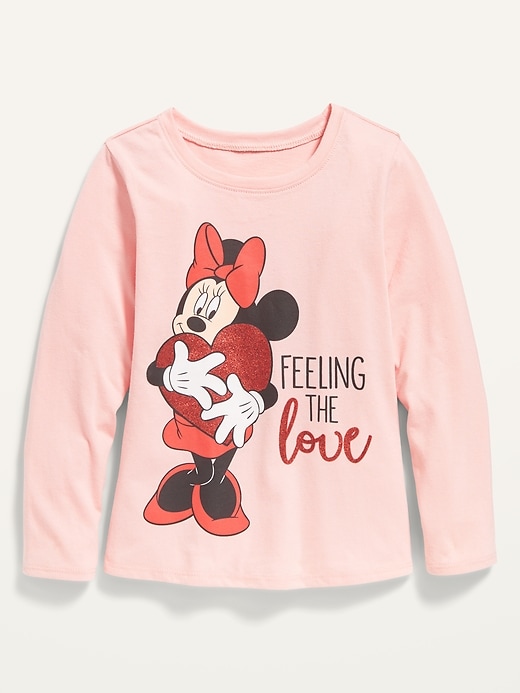 View large product image 1 of 2. Unisex Disney� Minnie Mouse "Feeling the Love" Long-Sleeve Tee for Toddler