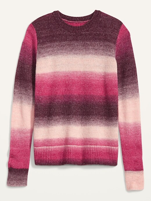 Image number 4 showing, Cozy Ombré-Stripe Crew-Neck Sweater for Women