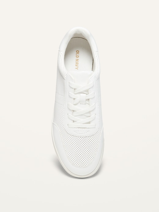 faux leather fashion sneakers