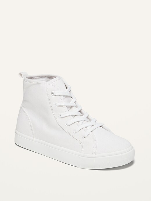 View large product image 1 of 3. Gender-Neutral Canvas High-Top Sneakers for Kids