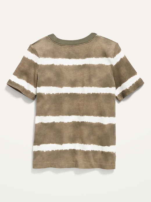 View large product image 2 of 2. Unisex Striped Short-Sleeve Tie-Dye T-Shirt for Toddler