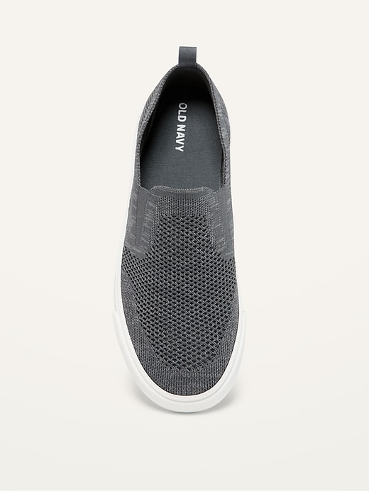 View large product image 2 of 2. Gender-Neutral Textured-Knit Slip-Ons For Kids