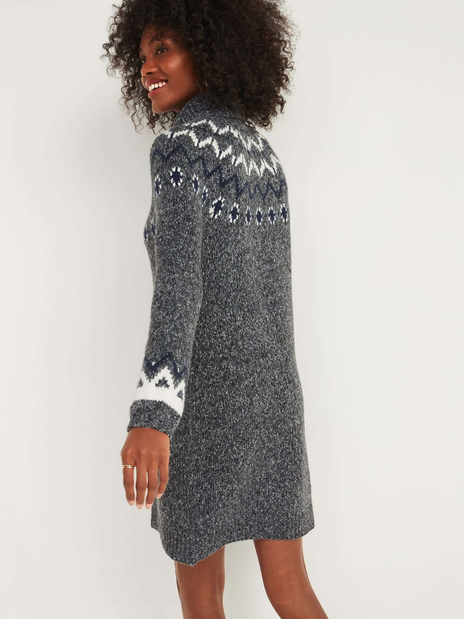 Fair isle sweater dress 2024 women