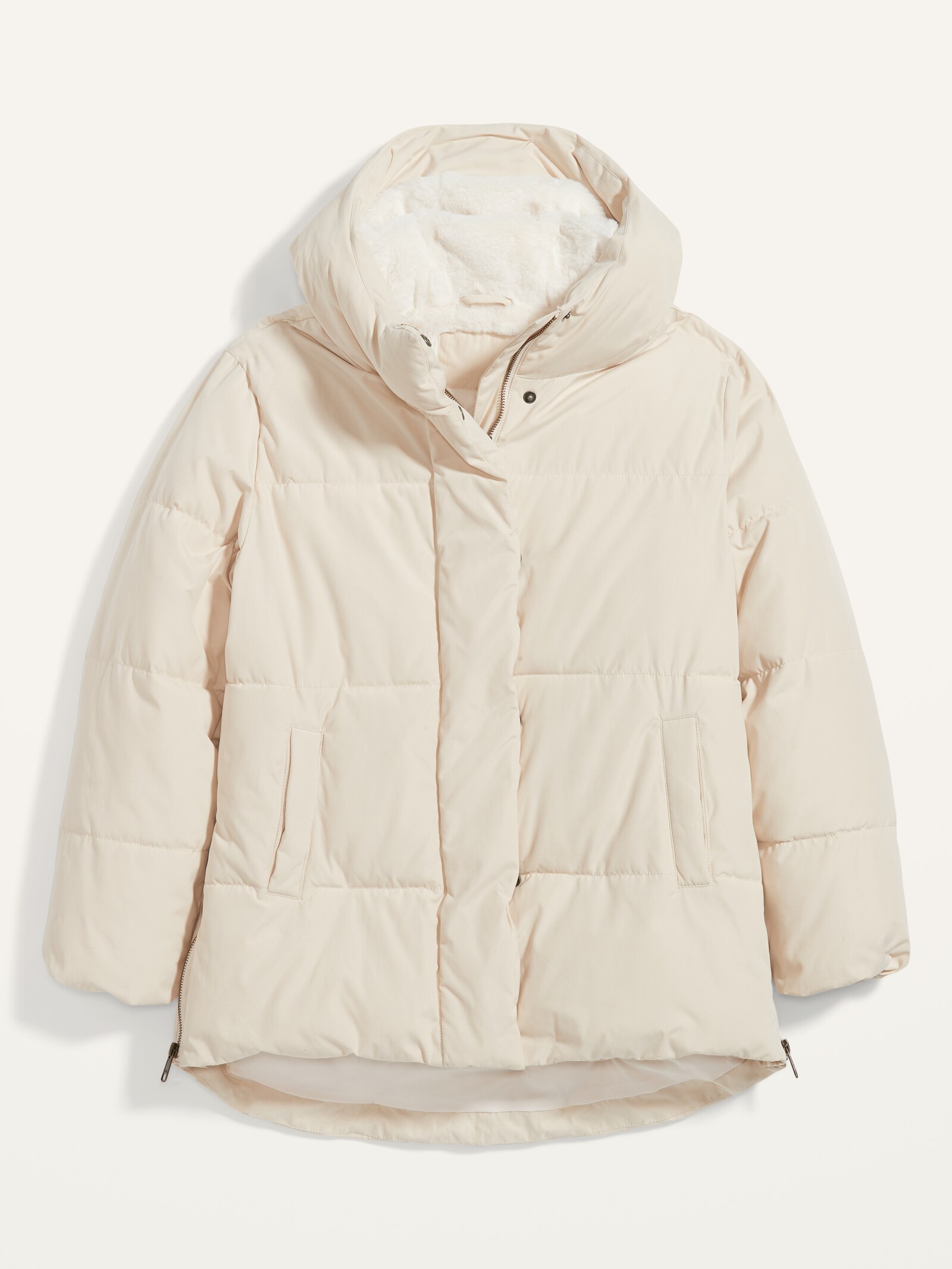 Faux-Fur Lined Hooded Puffer Coat for Women | Old Navy