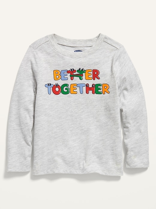 View large product image 1 of 2. Unisex Long-Sleeve "Better Together" Graphic Tee for Toddler