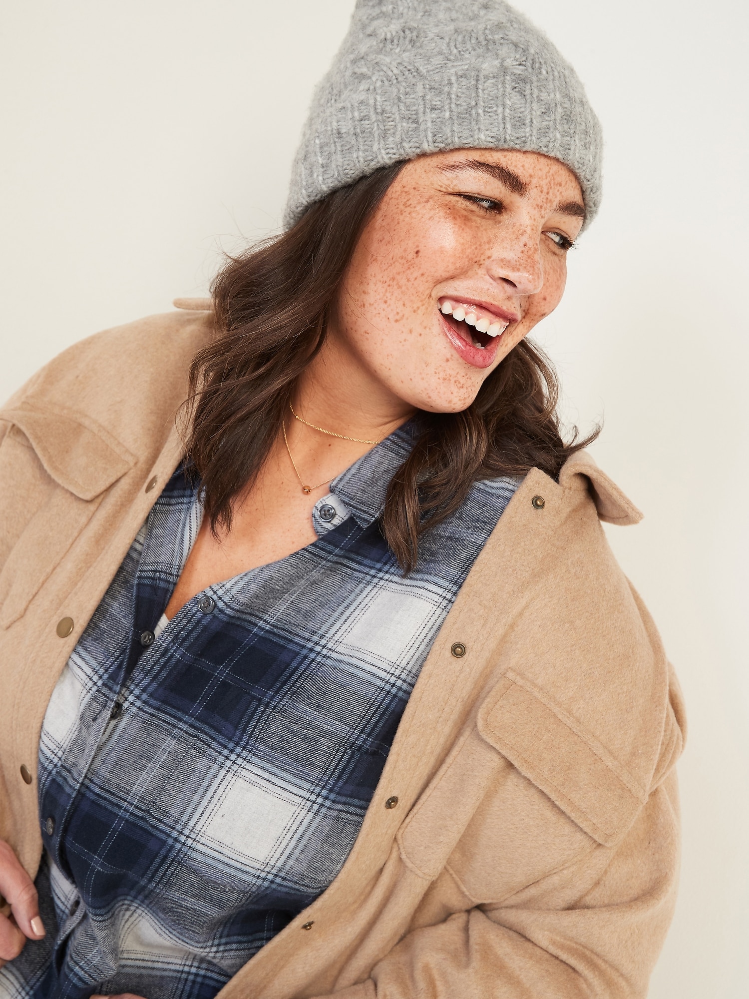 CLOUD PLAID BOYFRIEND FLANNEL SHIRT