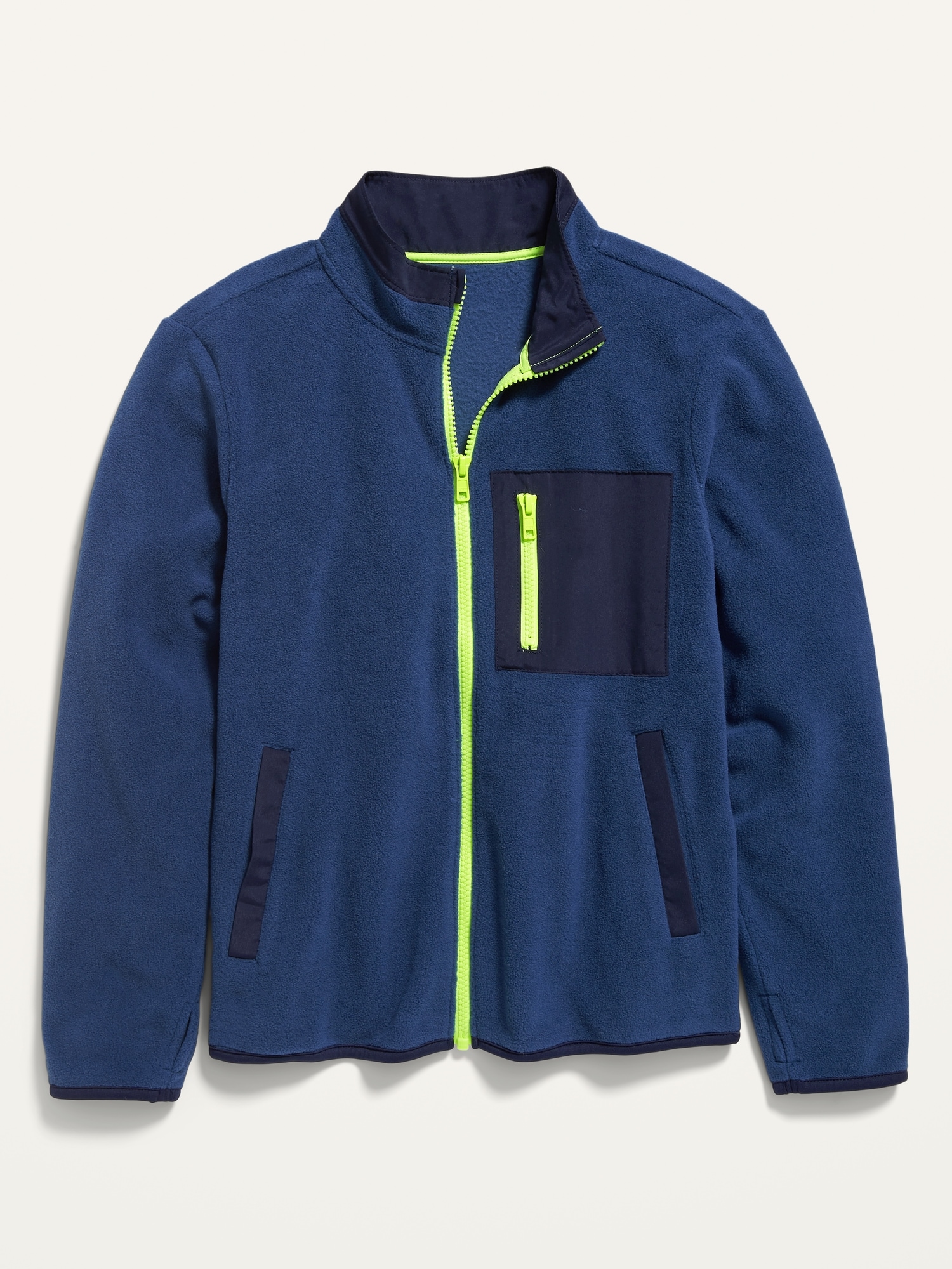 Boys navy 2025 fleece jacket