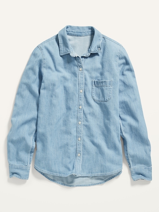 old navy blue jean shirt