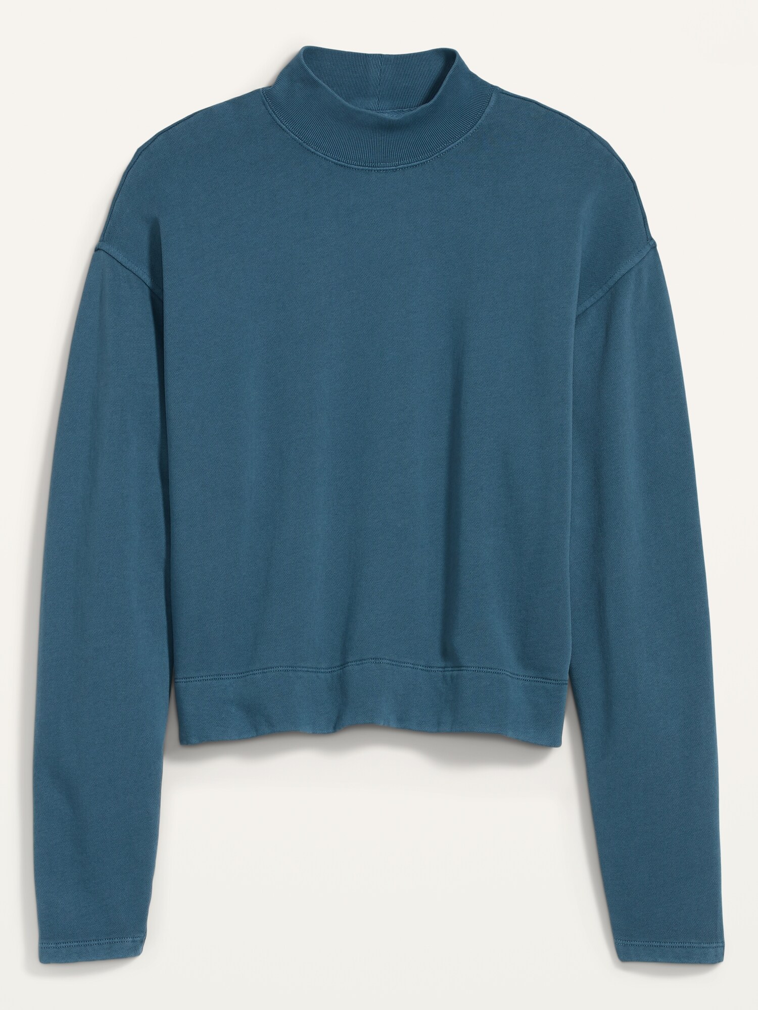 womens mock neck sweatshirt