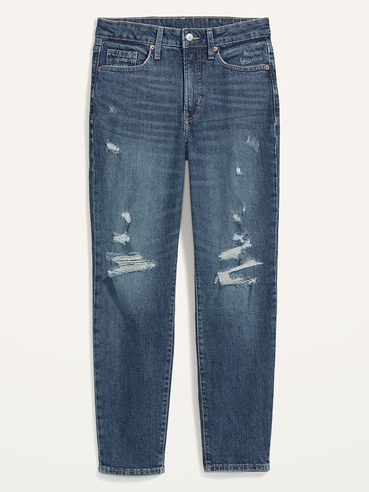 Image number 4 showing, High-Waisted O.G. Straight Ripped Ankle Jeans for Women