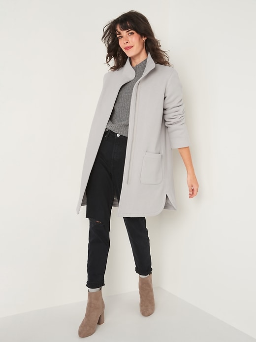 old navy soft brushed coat