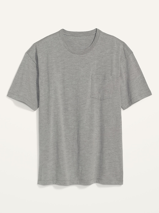 L'image numéro 4 présente T-shirt surdimensionné ultra-doux à poche pour Homme