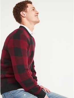 Plaid on sale sweater mens