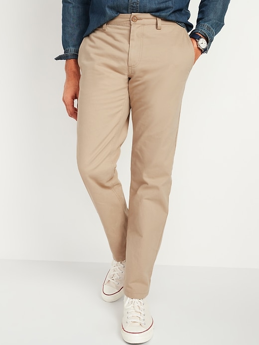 View large product image 1 of 1. Loose Lived-In Khaki Non-Stretch Pants