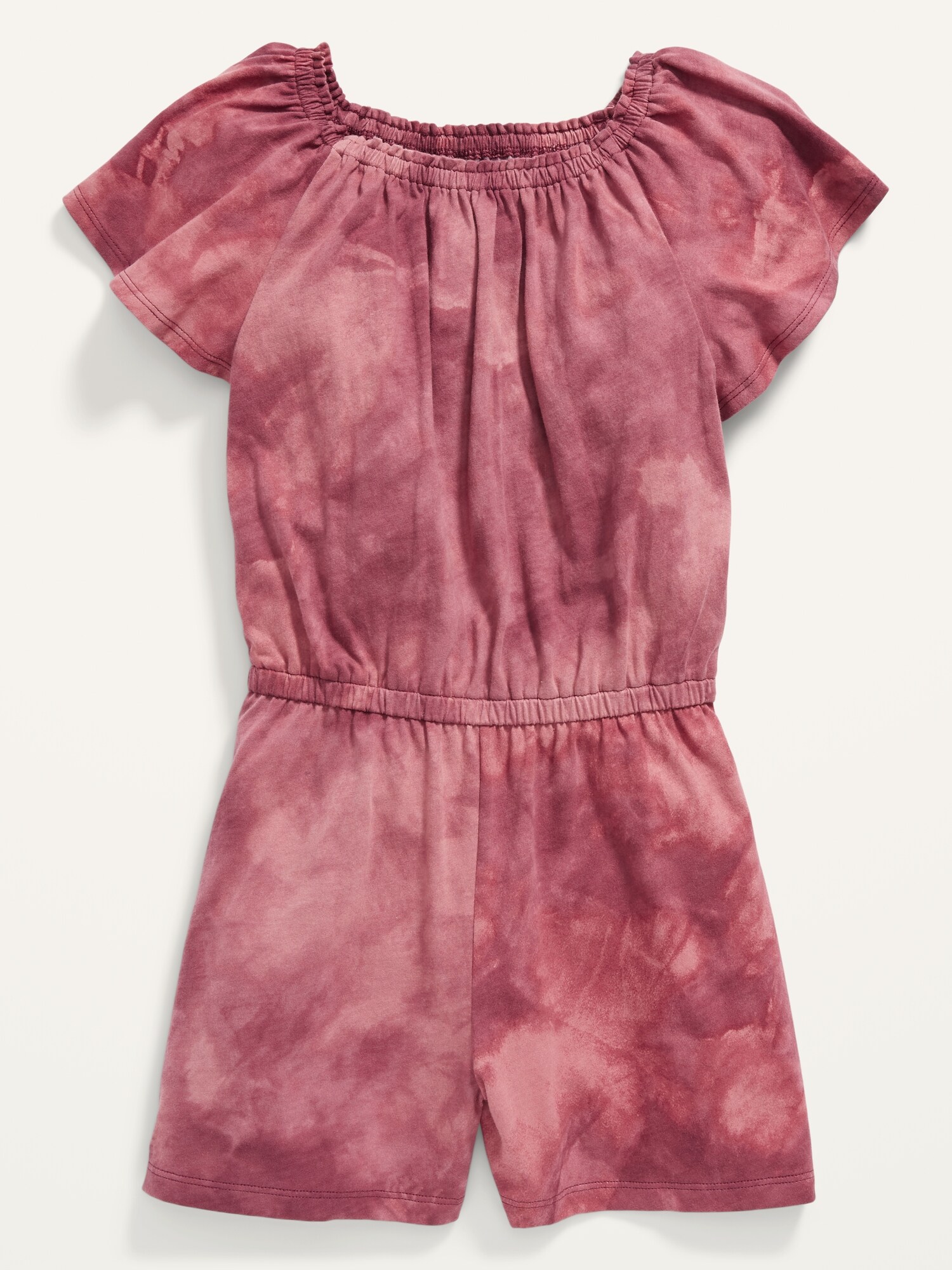 Printed Flutter-Sleeve Jersey Romper for Girls | Old Navy