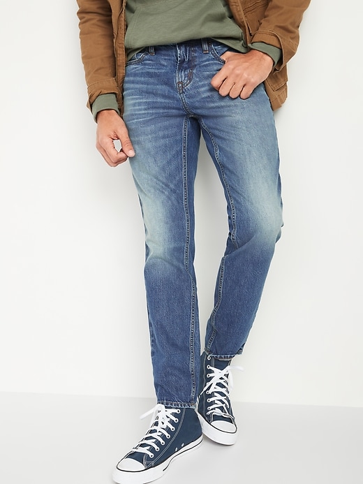 Athletic Taper Rigid Non-Stretch Jeans for Men