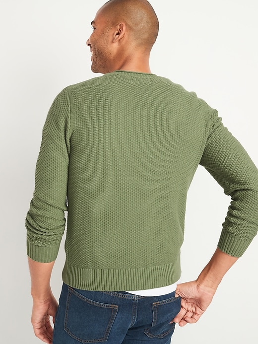 Image number 2 showing, Textured-Knit Crew-Neck Sweater