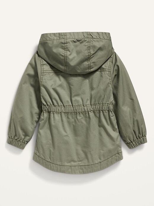 View large product image 2 of 2. Hooded Twill Utility Scout Jacket for Toddler Girls