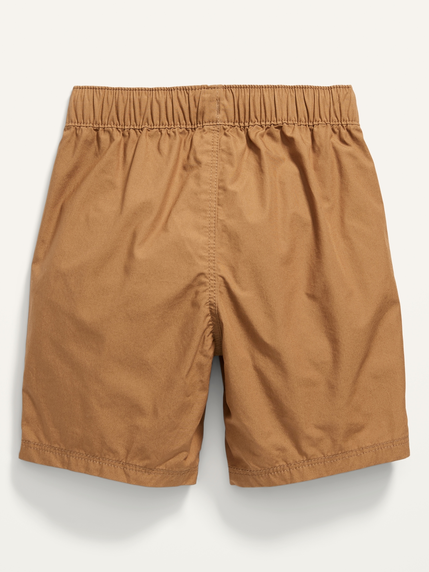 Functional-Drawstring Solid Poplin Shorts for Toddler Boys