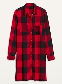View large product image 3 of 3. Plaid Twill Swing Shirt Dress for Women