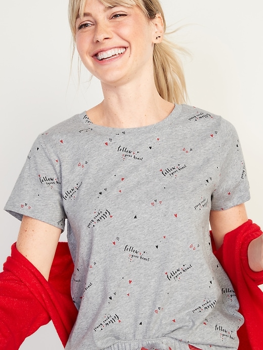 L'image numéro 1 présente T-shirt à manches courtes tout-aller à motifs pour femme