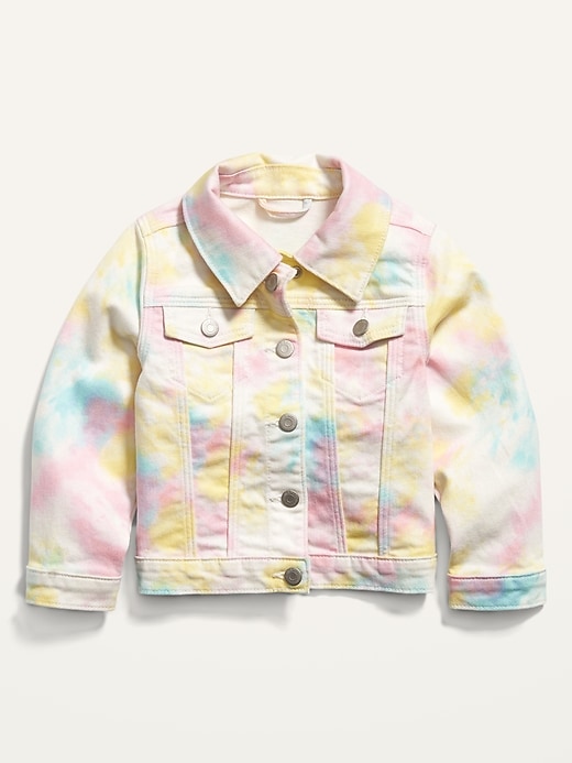 View large product image 1 of 2. Unisex Tie-Dye Jean Trucker Jacket for Toddler