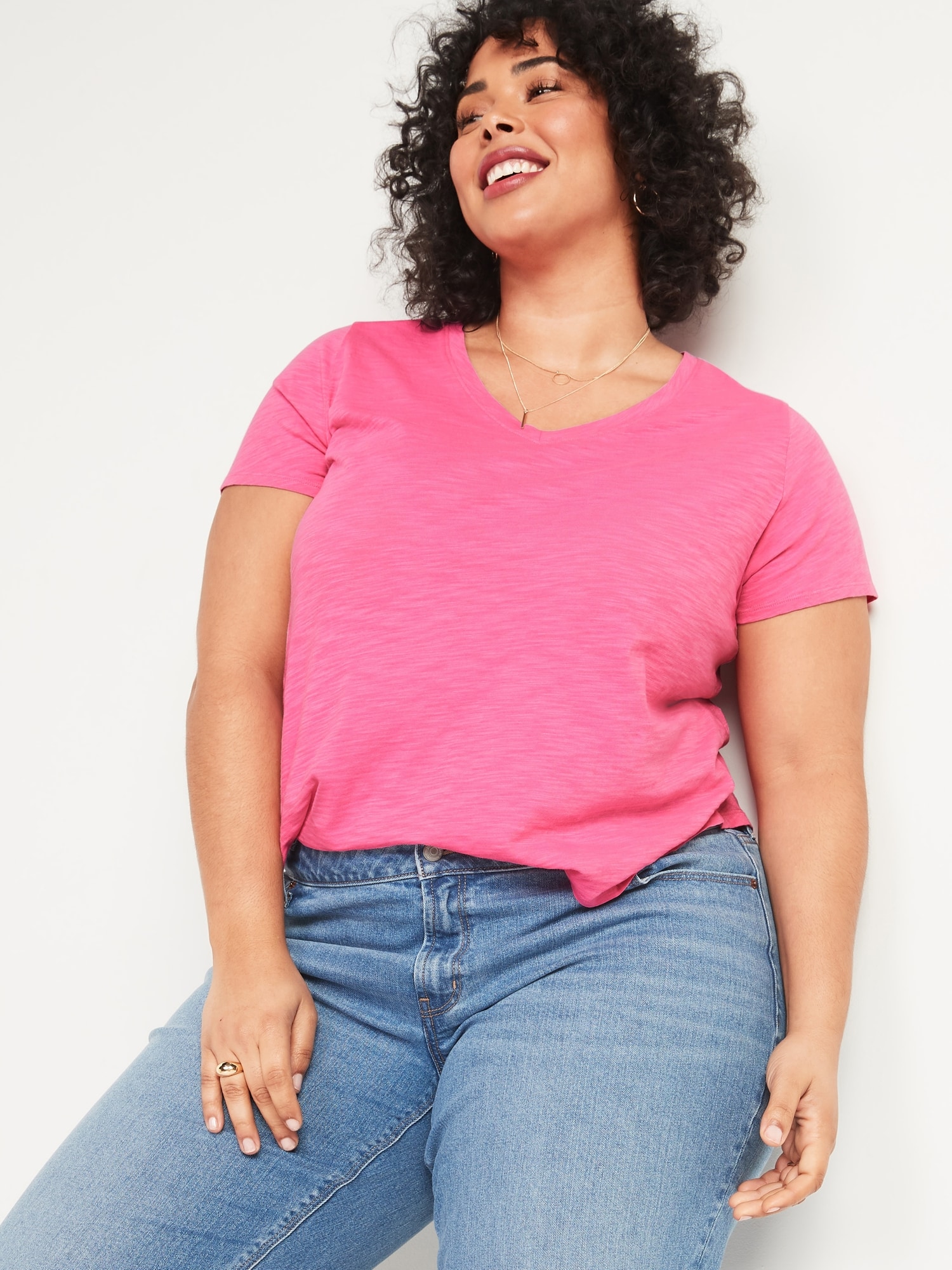 EveryWear Garment-Dyed Plus-Size V-Neck Tee | Old Navy