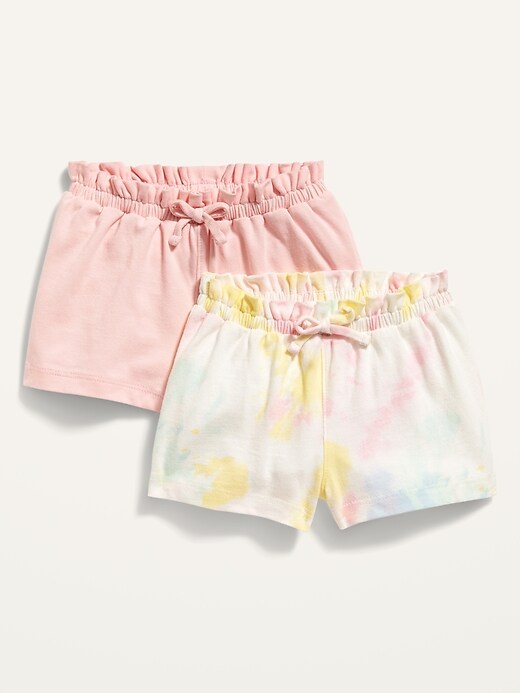 View large product image 1 of 2. 2-Pack Jersey-Knit Pull-On Shorts for Baby