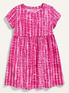 Fit & Flare Short-Sleeve Jersey Dress for Toddler Girls