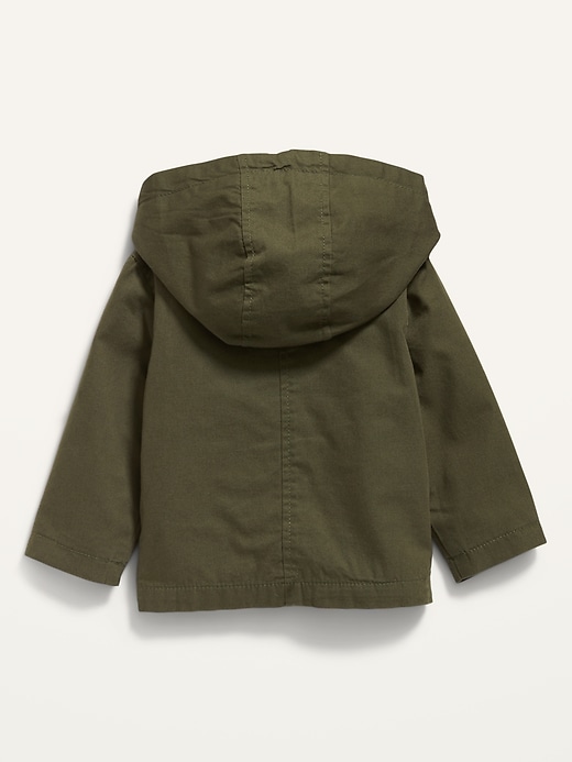 Unisex Hooded Canvas Utility Jacket for Baby