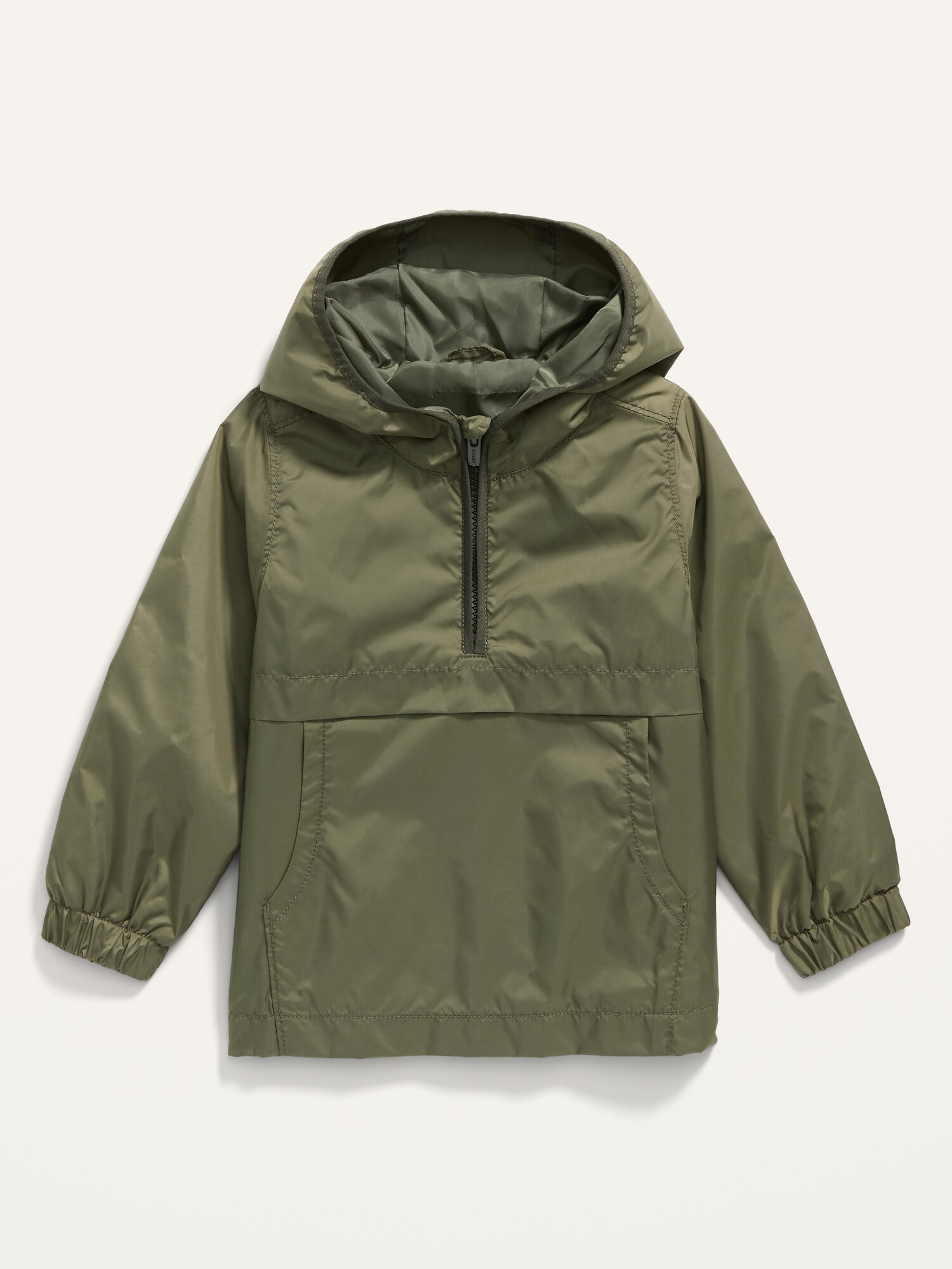 Hooded half 2025 zip windbreaker