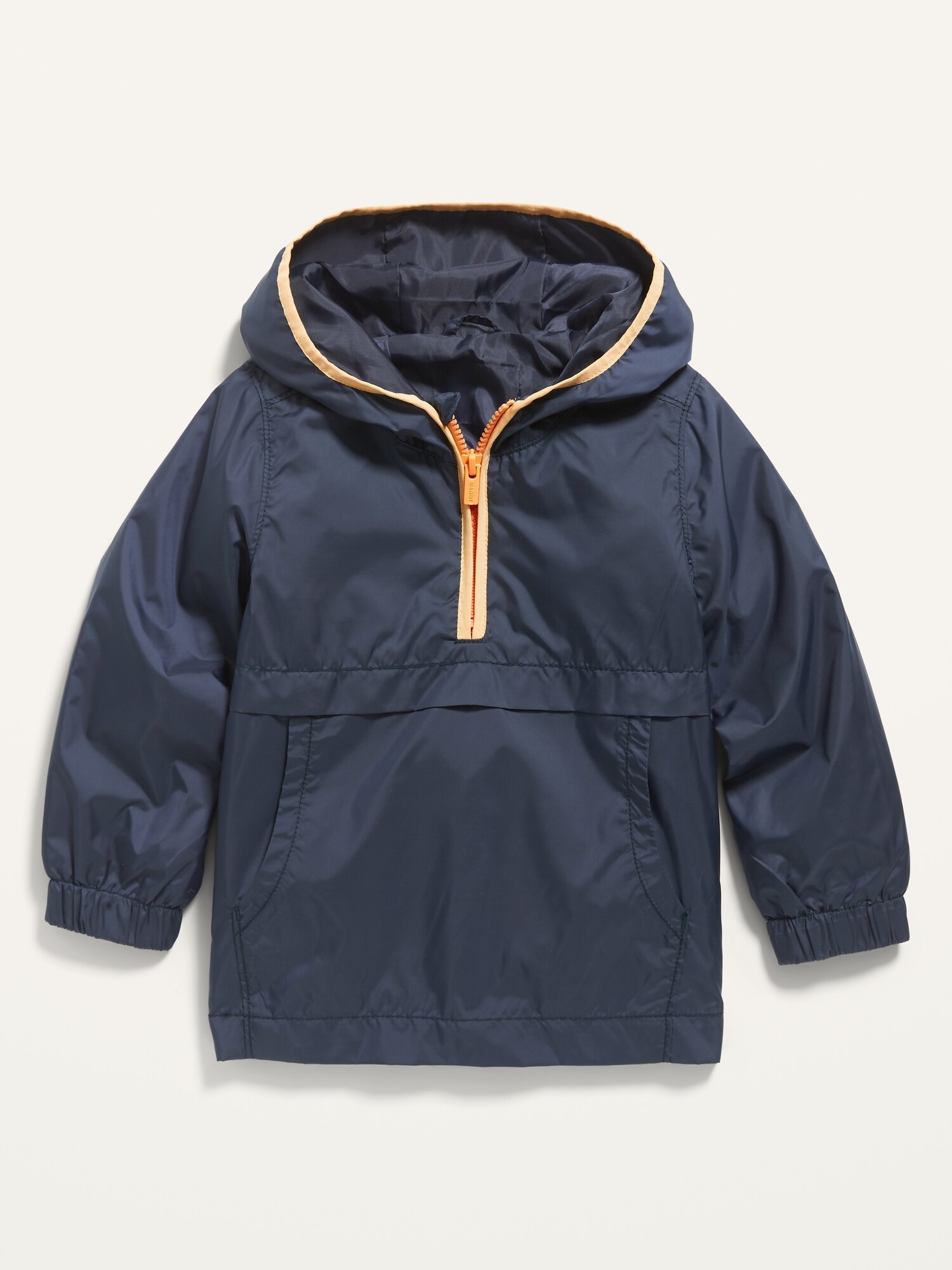 Hooded half shop zip windbreaker