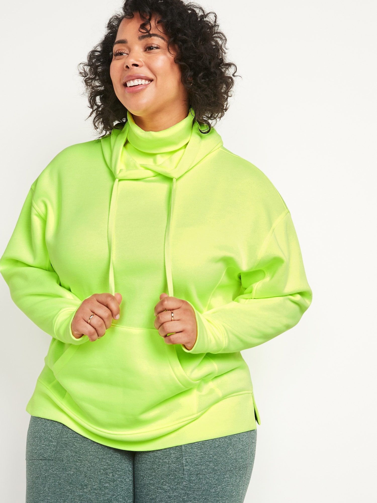 Plus size deals green hoodie