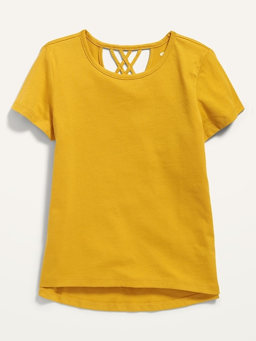 View large product image 1 of 2. Softest Lattice-Back T-Shirt for Girls