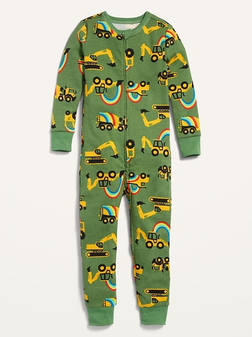 View large product image 1 of 1. Unisex Printed Pajama One-Piece for Toddler & Baby