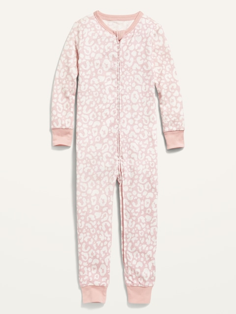 Unisex Snug-Fit 2-Way-Zip Printed Pajama One-Piece for Toddler & Baby