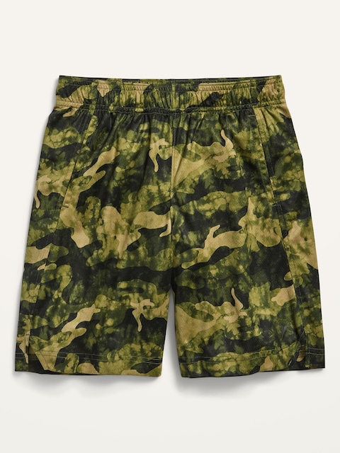 SHORT À IMPRIMÉ CAMOUFLAGE GO-DRY EN MAILLE POUR GARÇON