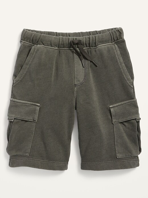 View large product image 1 of 1. Specially Dyed French-Terry Cargo Jogger Shorts For Boys